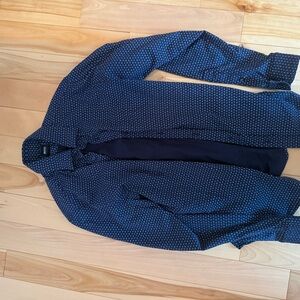 Hugo Boss Dark Blue Patterned Shirt